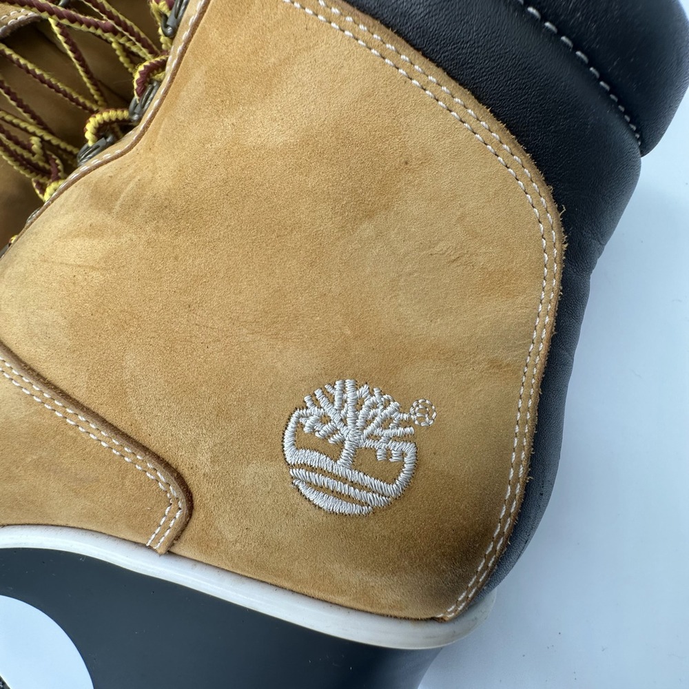 Timberland 19345 Womens Wheat Leather Lace Up Wedge Ankle Boots Square Toe 8M - Picture 3 of 13
